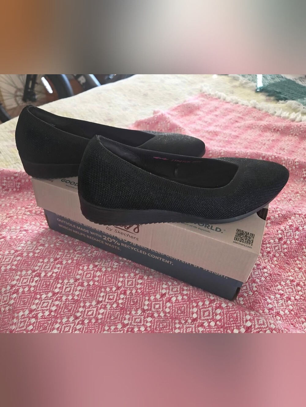 Skechers Cleo Women's Black Ballet Flats Air-Cooled Memory Foam Size 8 - Picture 6 of 7